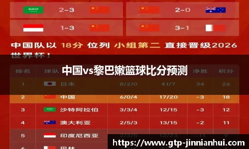 中国vs黎巴嫩篮球比分预测